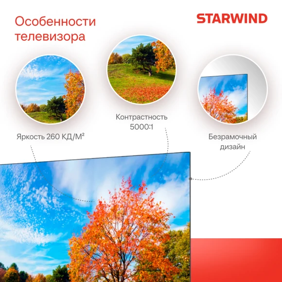 Телевизор LED Starwind 55" SW-LED55UG403 Яндекс.ТВ Frameless черный 4K Ultra HD 60Hz DVB-T DVB-T2 DVB-C DVB-S DVB-S2 USB WiFi Smart TV Телевизор LED Starwind 55" SW-LED55UG403 Яндекс.ТВ Frameless черный 4K Ultra HD 60Hz DVB-T DVB-T2 DVB-C DVB-S DVB-S2 USB WiFi Smart TV