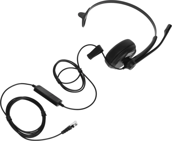 Гарнитура проводная Yealink YHS34 Mono черный Гарнитура проводная Yealink YHS34 Mono черный