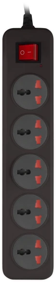 Сетевой фильтр Buro 500UNH-5-BG 5м (5 розеток) черный/серый (коробка)