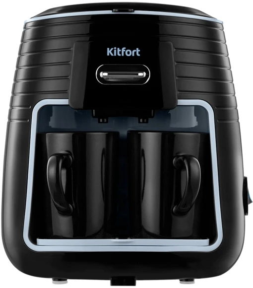 Кофеварка капельная Kitfort КТ-7447 450Вт черный/голубой