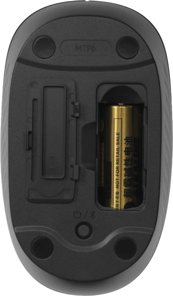 Мышь Logitech M196 графитовый оптическая 1000dpi беспров. BT для ноутбука 2but (910-007315)