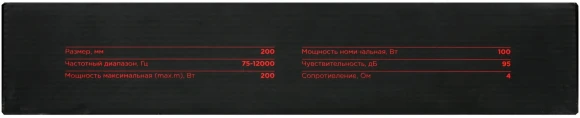 Колонки автомобильные Ural Молот АС-М200 (без решетки) 202Вт 95дБ 4Ом 20см (8дюйм) (ком.:2кол.) широкополосные однополосные