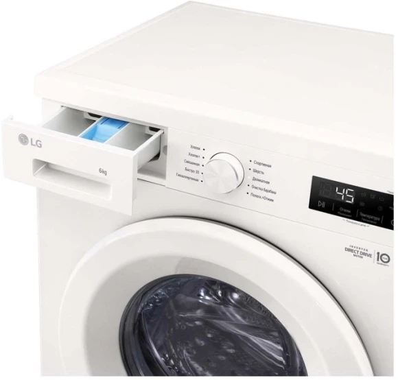 Стиральная машина LG F2Y1NS3W.ABWPCOM класс: A загр.фронтальная макс.:6кг белый инвертор