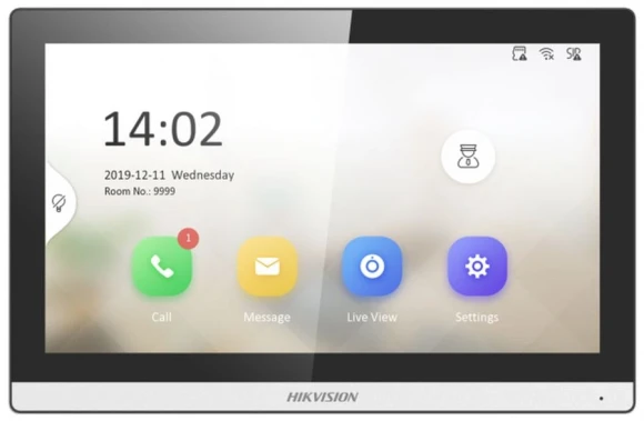 Видеодомофон Hikvision DS-KH6350-WTE1 черный