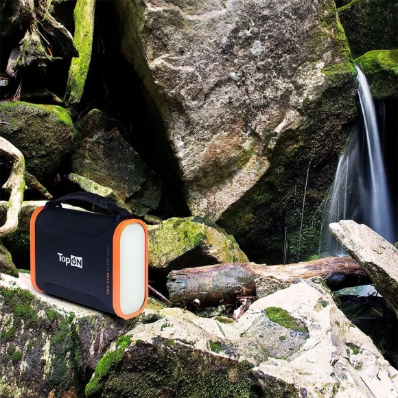 Электростанция портативная TopON TOP-X100 96000mAh 3A QC3.0 3xUSB черный/оранжевый (чехол в комплекте) (102705)
