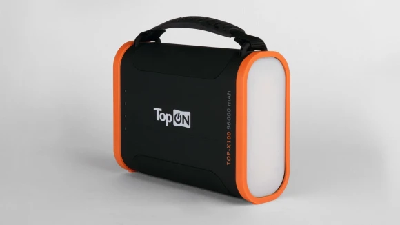 Электростанция портативная TopON TOP-X100 96000mAh 3A QC3.0 3xUSB черный/оранжевый (чехол в комплекте) (102705)
