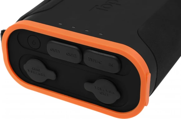 Электростанция портативная TopON TOP-X100 96000mAh 3A QC3.0 3xUSB черный/оранжевый (чехол в комплекте) (102705)