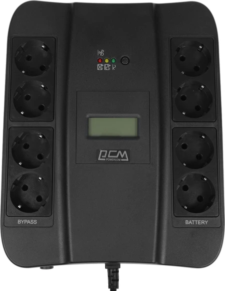 Источник бесперебойного питания Powercom Spider SPD-750U LCD USB 450Вт 750ВА черный Источник бесперебойного питания Powercom Spider SPD-750U LCD USB 450Вт 750ВА черный
