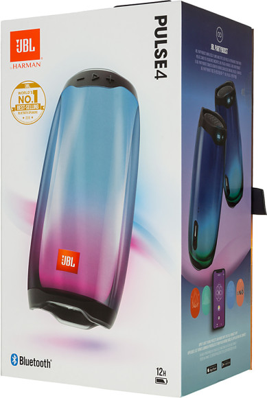 Колонка порт. JBL Pulse 4 черный 20W 1.0 BT 10м 7260mAh (JBLPULSE4BLK)