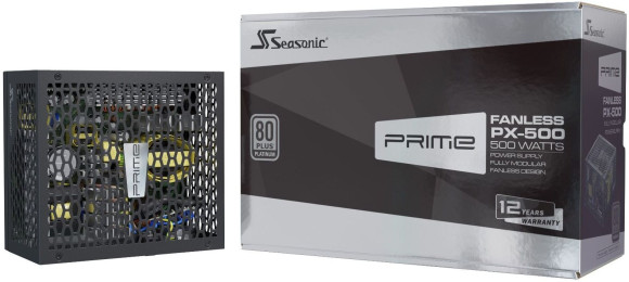 Блок питания Seasonic ATX 500W PRIME Fanless PX-500 80+ platinum 24pin APFC 8xSATA Cab Manag RTL