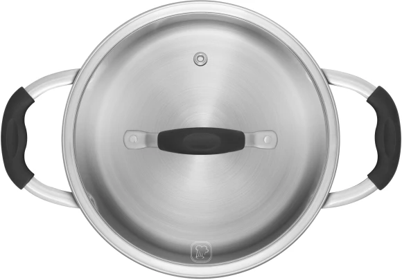 Кастрюля Rondell Stern RDS-010 3.9л. d=20см (с крышкой) т.серый Кастрюля Rondell Stern RDS-010 3.9л. d=20см (с крышкой) т.серый