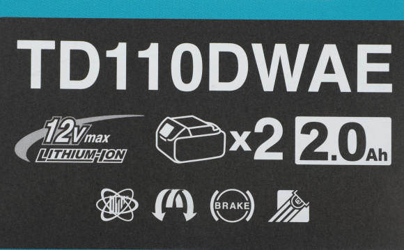 Шуруповерт Makita TD110DWAE аккум. патрон:держатель бит 1/4" (кейс в комплекте)