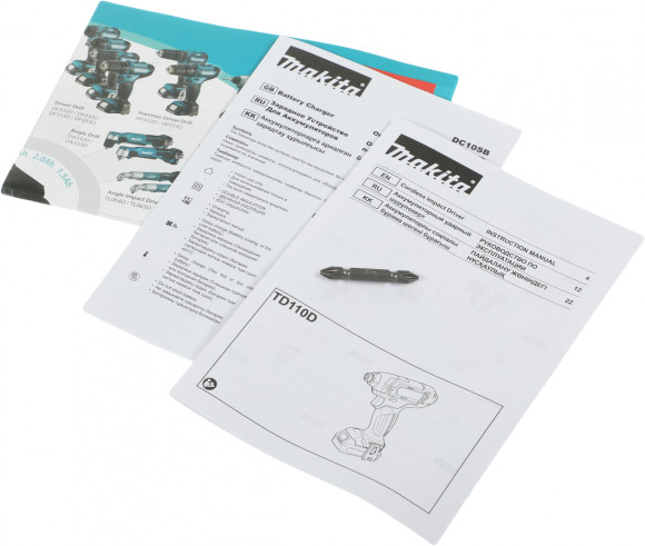 Шуруповерт Makita TD110DWAE аккум. патрон:держатель бит 1/4" (кейс в комплекте)