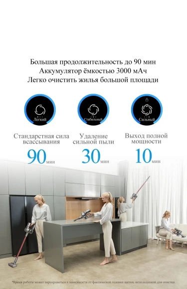 Пылесос ручной Dreame V11 450Вт серый/красный