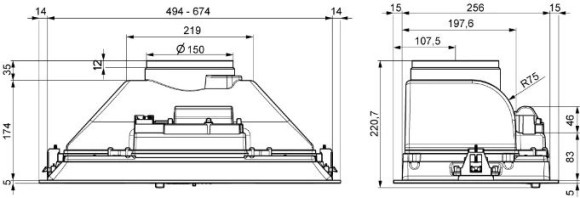 Вытяжка встраиваемая Elikor Casper 70Н-450-П3Д нержавеющая сталь управление: кнопочное (1 мотор) Вытяжка встраиваемая Elikor Casper 70Н-450-П3Д нержавеющая сталь управление: кнопочное (1 мотор)