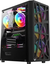 Корпус Formula Crystal Z2 v2 черный без БП ATX 10x120mm 3x140mm 1xUSB2.0 1xUSB3.0 audio bott PSU