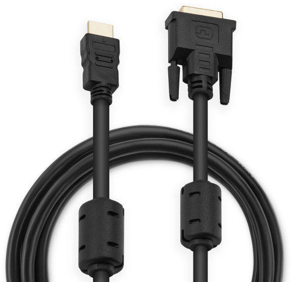 Кабель Buro HDMI (m) DVI-D (m) 3м (HDMI-19M-DVI-D-3M) феррит.кольца Кабель Buro HDMI (m) DVI-D (m) 3м (HDMI-19M-DVI-D-3M) феррит.кольца