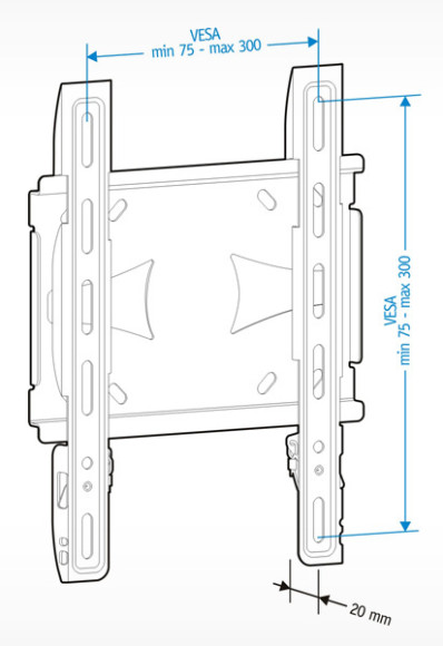 Кронштейн для телевизора Holder LCDS-5045 металлик 19"-40" макс.45кг настенный фиксированный Кронштейн для телевизора Holder LCDS-5045 металлик 19"-40" макс.45кг настенный фиксированный