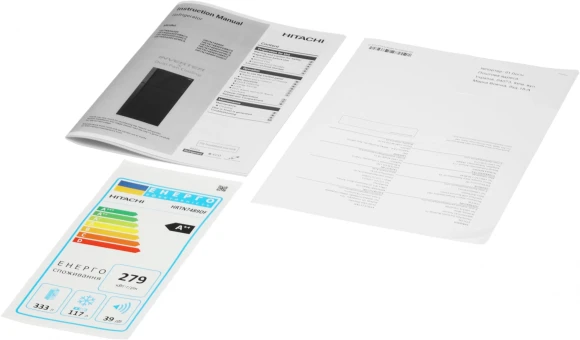 Холодильник Hitachi HRTN7489DF GGRCS 2-хкамерн. серый стекло инвертер