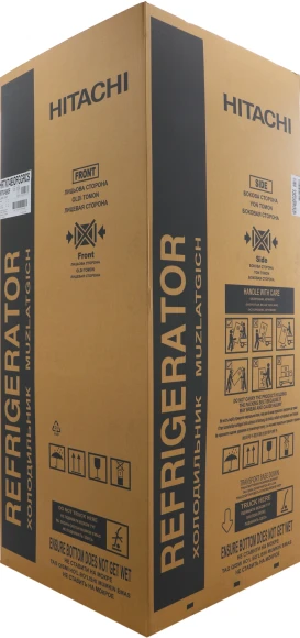 Холодильник Hitachi HRTN7489DF GGRCS 2-хкамерн. серый стекло инвертер