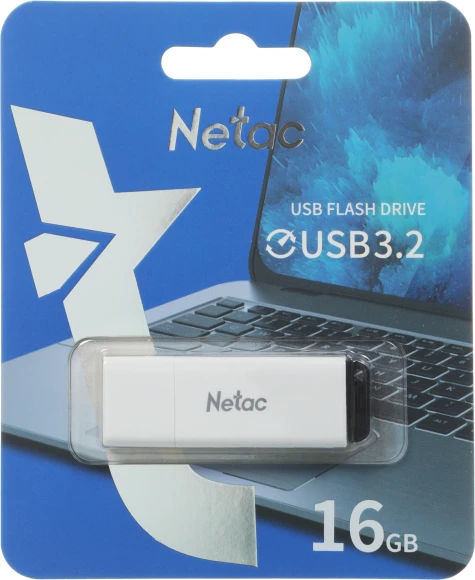 Флеш Диск Netac 16GB U185 NT03U185N-016G-32WH USB3.0 белый