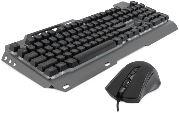 Клавиатура + мышь Оклик 700GMK клав:черный мышь:черный USB Multimedia LED (1533156)