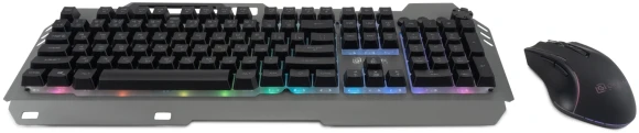 Клавиатура + мышь Оклик 700GMK клав:черный мышь:черный USB Multimedia LED (1533156)