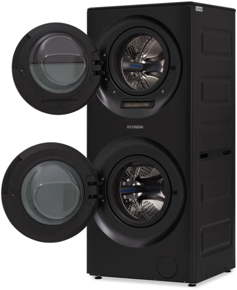 Стиральная машина Hyundai Gemini WMD9423 класс: A+++ загр.фронтальная макс.:15кг (с сушкой) темно-серебристый инвертор