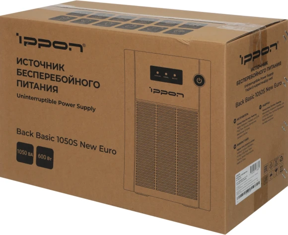 Источник бесперебойного питания Ippon Back Basic 1050S New Euro 600Вт 1050ВА черный