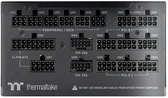 Блок питания Thermaltake ATX 1650W Toughpower TF3 Gen.5 80+ titanium (20+4pin) APFC 140mm fan color LED 16xSATA Cab Manag RTL