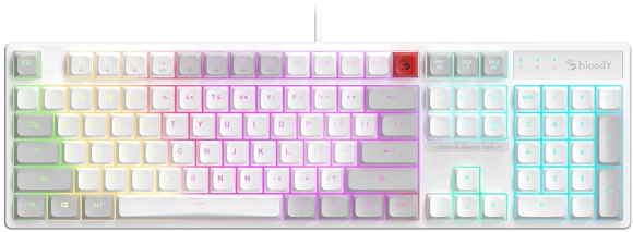 Клавиатура A4Tech Bloody B230N белый USB Multimedia for gamer LED (B230N) кабель 1.8м Клавиатура A4Tech Bloody B230N белый USB Multimedia for gamer LED (B230N) кабель 1.8м