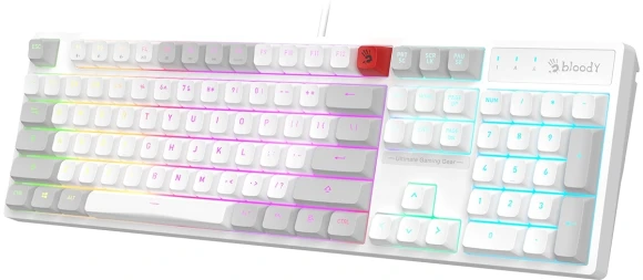 Клавиатура A4Tech Bloody B230N белый USB Multimedia for gamer LED (B230N) кабель 1.8м Клавиатура A4Tech Bloody B230N белый USB Multimedia for gamer LED (B230N) кабель 1.8м