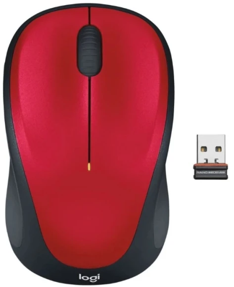 Мышь Logitech M235 красный/черный оптическая 1000dpi беспров. USB для ноутбука 2but (910-007130) Мышь Logitech M235 красный/черный оптическая 1000dpi беспров. USB для ноутбука 2but (910-007130)