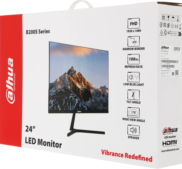 Монитор Dahua 23.8" DHI-LM24-B200S черный VA LED 5ms 16:9 HDMI M/M матовая 3000:1 250cd 178гр/178гр 1920x1080 100Hz VGA FHD 2.74кг Монитор Dahua 23.8" DHI-LM24-B200S черный VA LED 5ms 16:9 HDMI M/M матовая 3000:1 250cd 178гр/178гр 1920x1080 100Hz VGA FHD 2.74кг