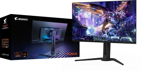 Монитор Gigabyte 31.5" Aorus FO32U2 черный QD OLED LED 16:9 HDMI M/M матовая HAS Piv 250cd 178гр/178гр 3840x2160 240Hz DP 4K USB 8.53кг