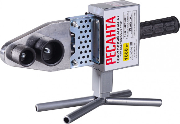 Сварочный аппарат для пластиковых труб Ресанта АСПТ-1000А 1кВт Тмакс.:300 парн.насад.