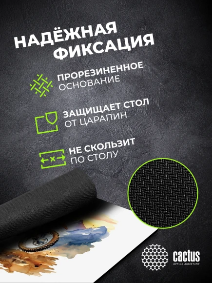 Коврик для мыши Cactus Motobike 250x200x3мм (CS-MP-D12S)