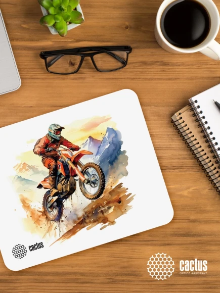 Коврик для мыши Cactus Motobike 250x200x3мм (CS-MP-D12S)
