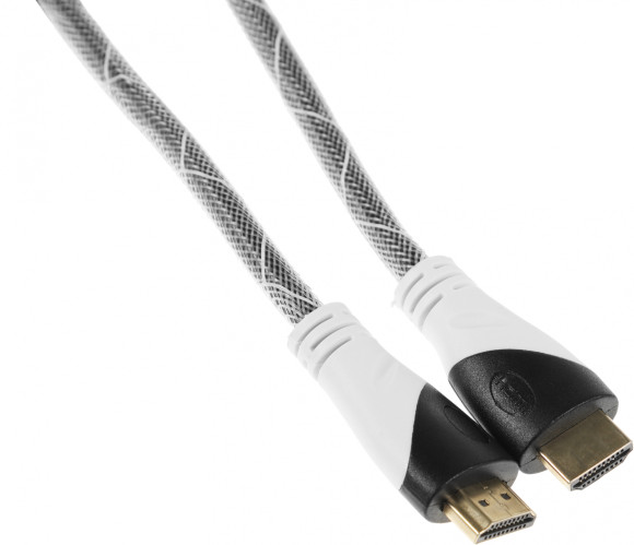 Кабель аудио-видео HDMI (m)/HDMI (m) 5м. феррит.кольца позолоч.конт. серый Кабель аудио-видео HDMI (m)/HDMI (m) 5м. феррит.кольца позолоч.конт. серый