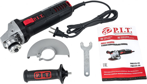 Углошлифовальная машина P.I.T. PWS125-C5 1000Вт 11000об/мин рез.шпин.:M14 d=125мм