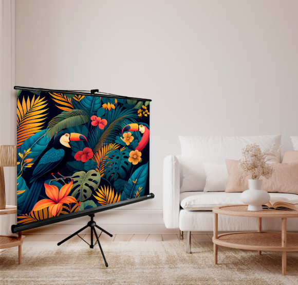 Экран Cactus 111.36" 200x200см TriExpert CS-PSTE-200x200-BK 1:1 напольный рулонный черный