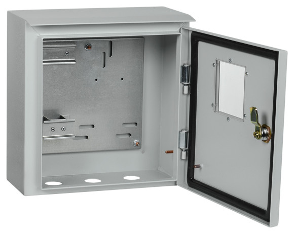 Щит распределительный IEK MKM51-N-01-54 TITAN ЩУ 1/1-0 У1 IP66 навесной 300мм 150мм 310мм 6мод. металл IP66 серый с возможностью установки счетчика (упак.:1шт)