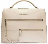 Деловая сумка Piquadro Patricia CA6774W140/BE с отделением для ноутбука 14" бежевая натур.кожа