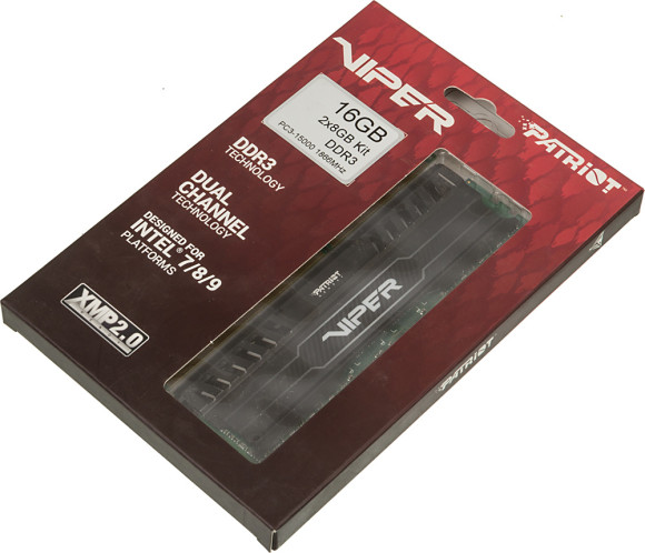 Память DDR3 2x8GB 1866MHz Patriot PV316G186C0K Viper 3 RTL PC3-14900 CL10 DIMM 240-pin 1.5В dual rank с радиатором Ret Память DDR3 2x8GB 1866MHz Patriot PV316G186C0K Viper 3 RTL PC3-14900 CL10 DIMM 240-pin 1.5В dual rank с радиатором Ret