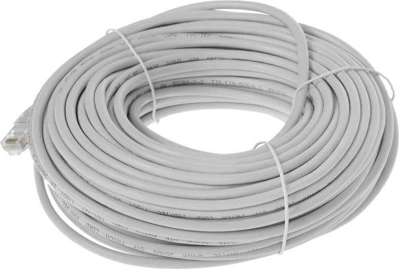 Патч-корд Lanmaster TWT-45-45-30-GY UTP RJ-45 вил.-вилка RJ-45 кат.5E 30м серый ПВХ