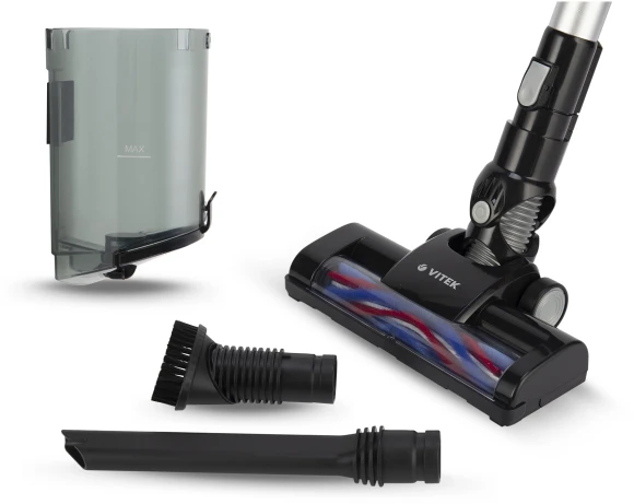 Пылесос Vitek Midnight VT-1832 120Вт черный/серебристый