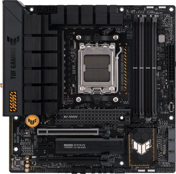 Материнская плата Asus TUF GAMING B650M-PLUS WIFI Socket AM5 AMD B650 4xDDR5 mATX AC`97 8ch(7.1) 2.5Gg RAID+HDMI+DP