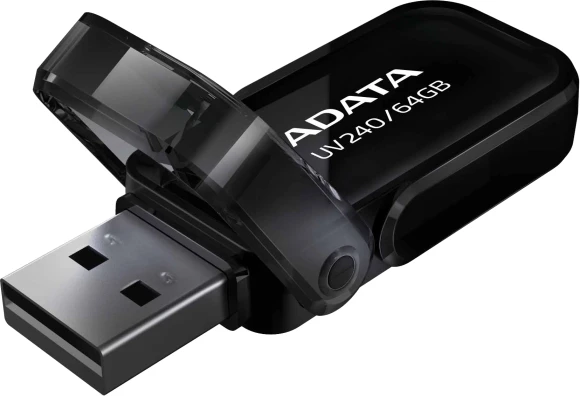 Флеш Диск A-Data 64Gb UV240 AUV240-64G-RBK USB2.0 черный Флеш Диск A-Data 64Gb UV240 AUV240-64G-RBK USB2.0 черный