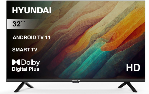 Телевизор LED Hyundai 32" H-LED32BS5002 Android TV Frameless черный HD 60Hz DVB-T2 DVB-C DVB-S DVB-S2 USB WiFi Smart TV Телевизор LED Hyundai 32" H-LED32BS5002 Android TV Frameless черный HD 60Hz DVB-T2 DVB-C DVB-S DVB-S2 USB WiFi Smart TV