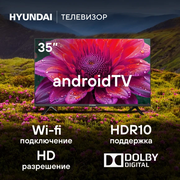Телевизор LED Hyundai 32" H-LED32BS5002 Android TV Frameless черный HD 60Hz DVB-T2 DVB-C DVB-S DVB-S2 USB WiFi Smart TV Телевизор LED Hyundai 32" H-LED32BS5002 Android TV Frameless черный HD 60Hz DVB-T2 DVB-C DVB-S DVB-S2 USB WiFi Smart TV